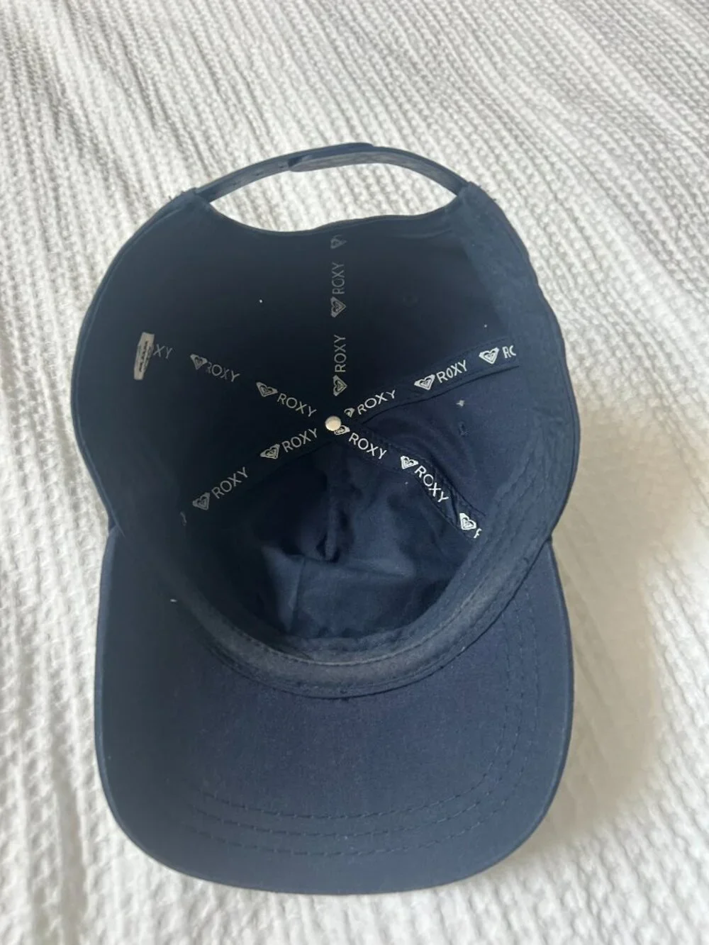 Roxy Dark Blue Script Wave Baseball Cap Snapback